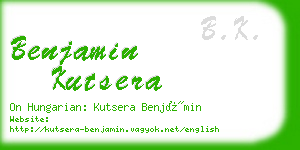 benjamin kutsera business card